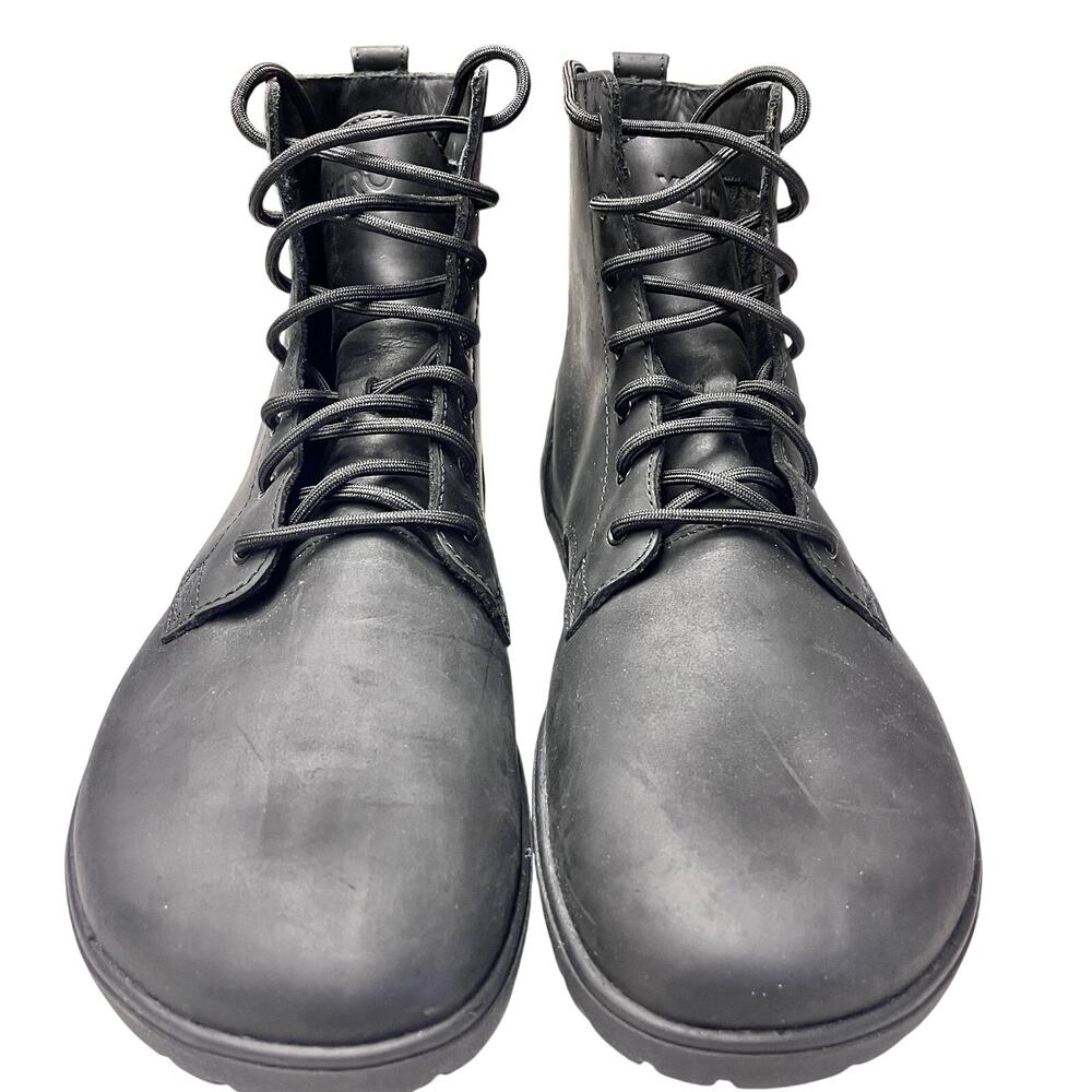 Men's Xero Shoes Denver II black leather hiking boots 12.5 wide toe box lug sole